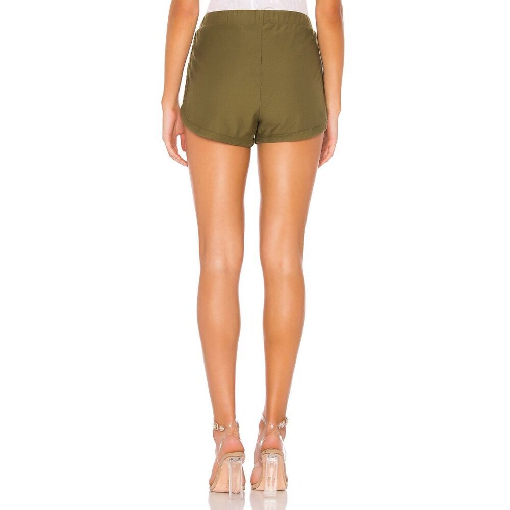 Bobi Los Angeles Size Medium Olive Green Knit Twill Shorts - Picture 11 of 12